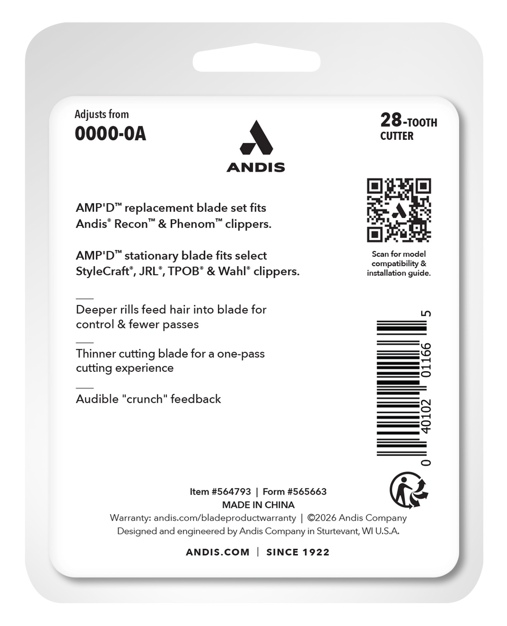 Andis Recon® AMP'D™ Blade