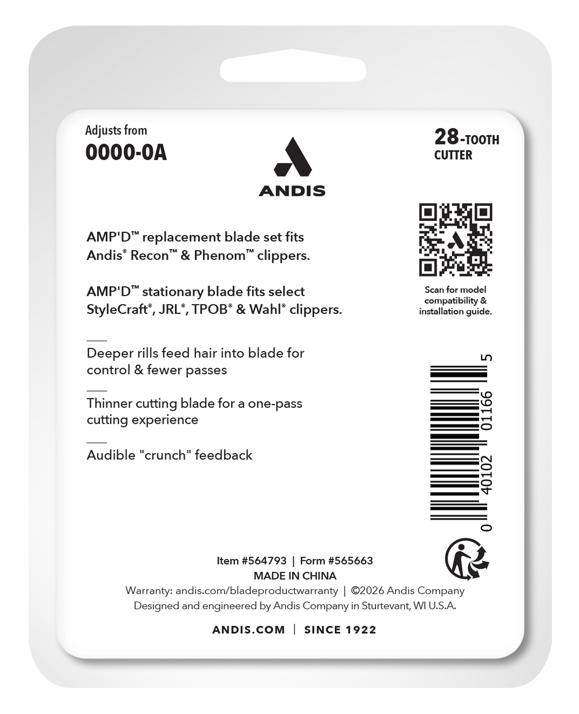 Andis Recon® AMP'D™ Blade