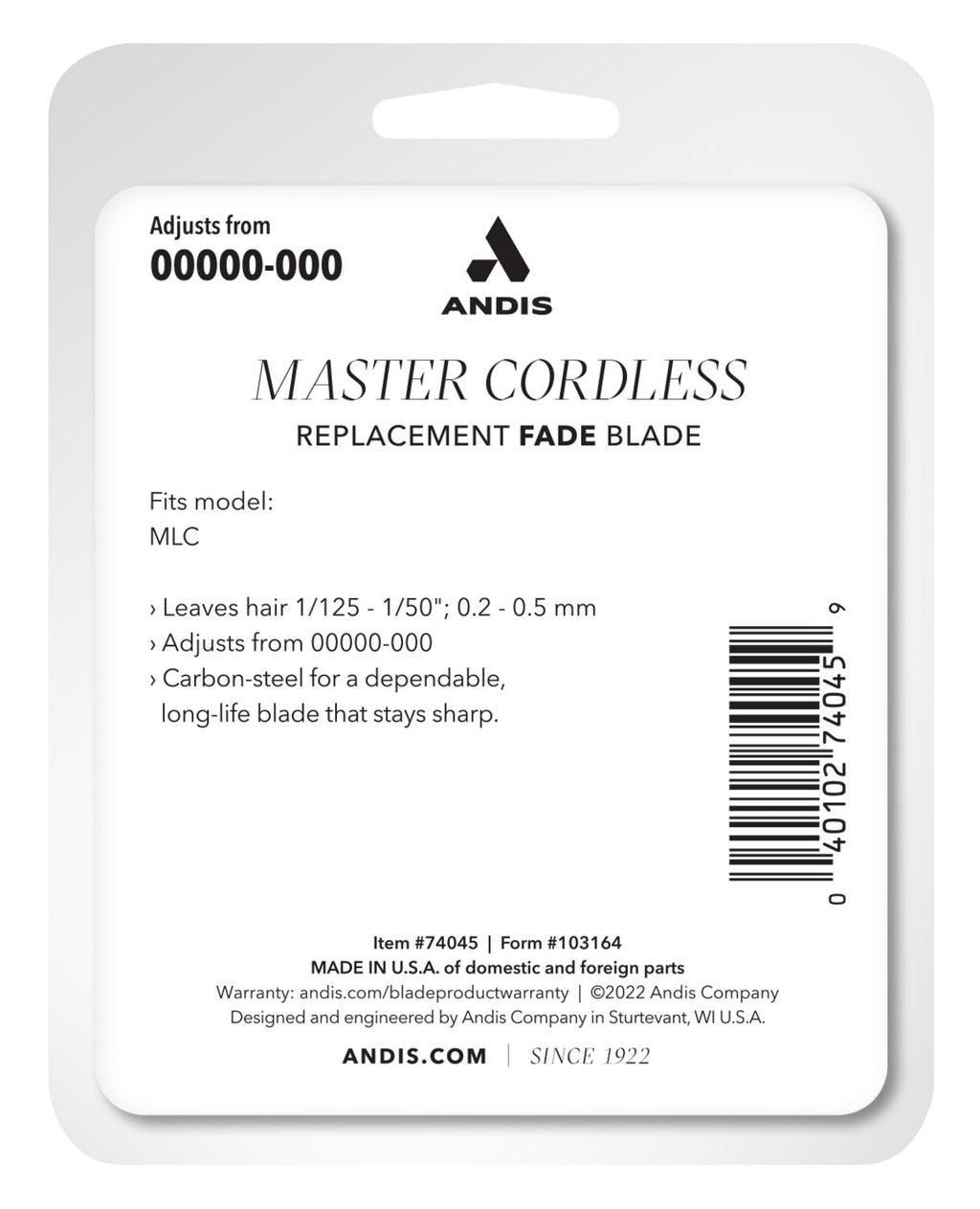 Andis Master Cordless Replacement Fade Blade