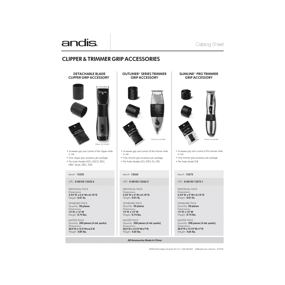 Andis Detachable Blade Clipper Grip Accessory