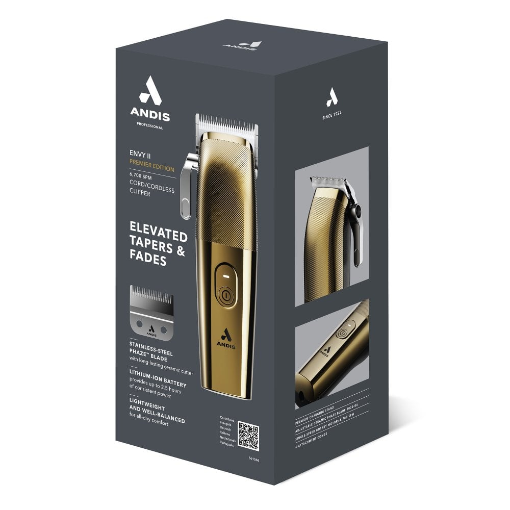 Andis Envy II Premier Clipper Gold