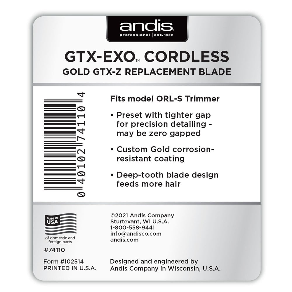 Andis GTO-EXO Gold Deep Tooth Blade