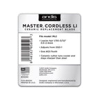Andis Master Cordless Clipper Ceramic Replacement Blade