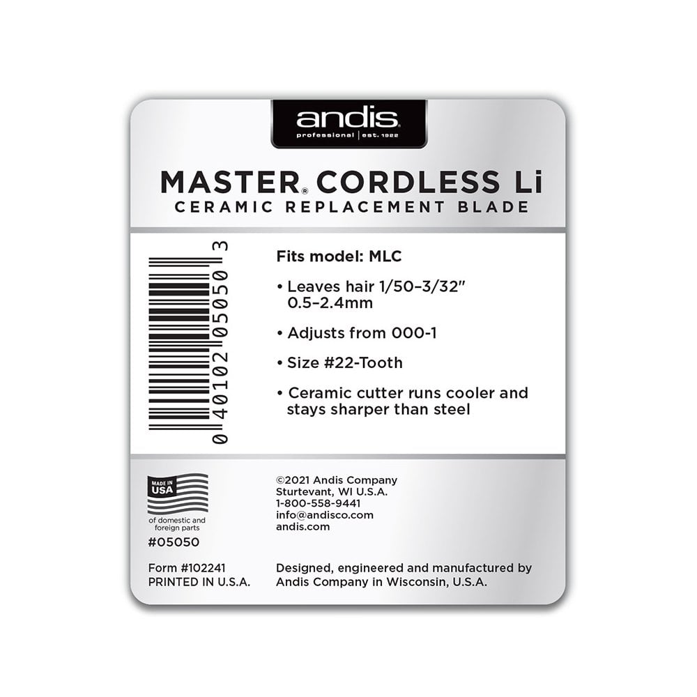 Andis Master Cordless Clipper Ceramic Replacement Blade