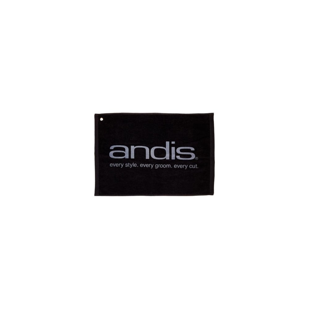 Andis Towel-Black with Grey Logo